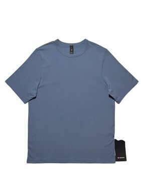 NWT Lululemon Organic Cotton Classic Fit SS T-Shirt S Blue Washed Denim Tee